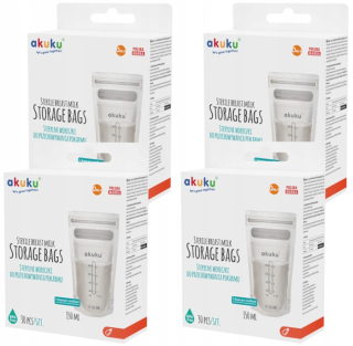 Akuku potravinové vrecká 30 ks 150 ml